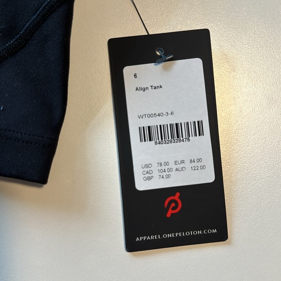 NWT new with tags Lululemon x Peloton Align Tank. Black size 6 - Picture 2 of 5